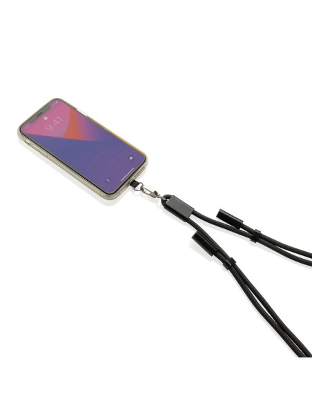 Cavo lanyard 60W regolabile LoopAmp in rPET RCS 160cm Cavo lanyard 60W regolabile LoopAmp in rPET RCS 160cm